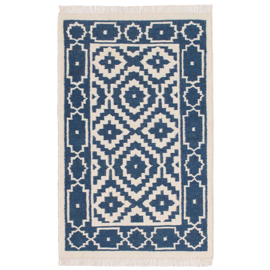 Samarkand Indigo Kilim Rug - R6124 - Uneeka